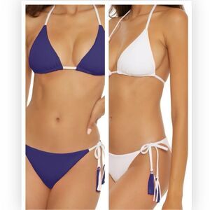 Becca Modern Reversible Rib Triangle Bikini
Bottom  Starry Night $64